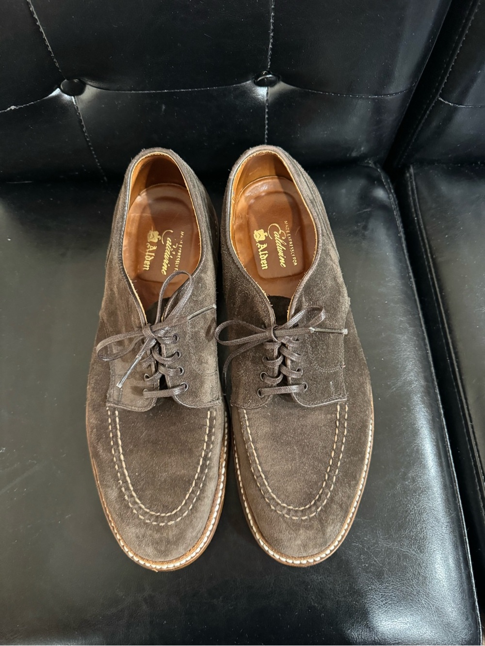 Alden Men's Dark Brown Suede. Size 10.5